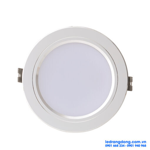 Đèn LED Âm trần Downlight Viền Bạc 90/7W - AT10 90/7W