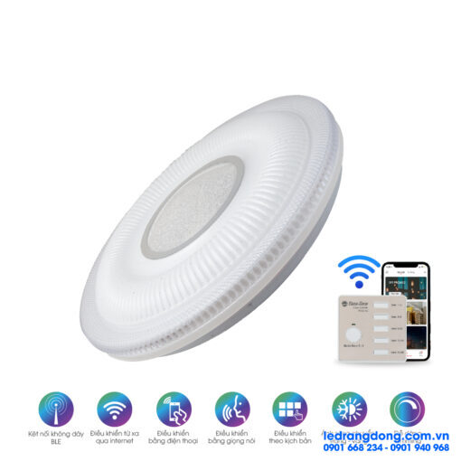 Đèn LED ốp trần 500/40W Bluetooth - LN22.BLE 500/40W