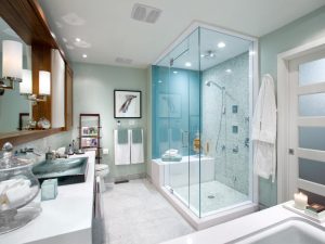 Ưu tiên đèn led âm trần cho nhà tắm có khả năng chống ẩm, chống nước tốt