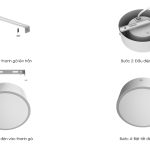 Đèn ống bơ 12W nổi trần khác gì đèn âm trần?